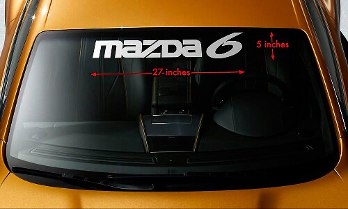 Pegatina de Vinilo con Logo Mazda 6 para Parabrisas Mazda Mazda6