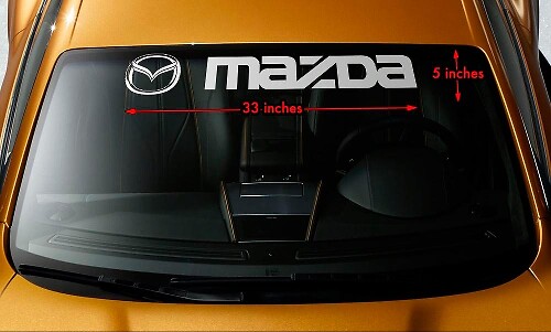 Calcomanía de vinilo para parabrisas con logotipo de Mazda para Mazda Mazda3