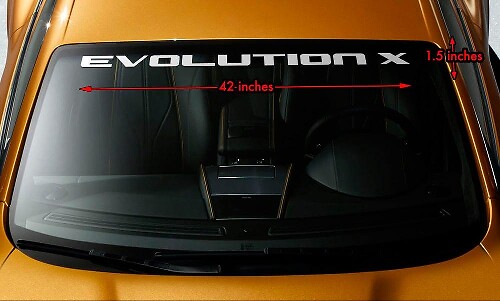 Vinilo adhesivo para parabrisas Evolution X para Mitsubishi Evo X