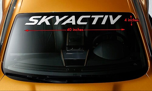 MAZDA SKYACTIV Parabrisas Banner Vinilo de larga duración Premium Calcomanía 40