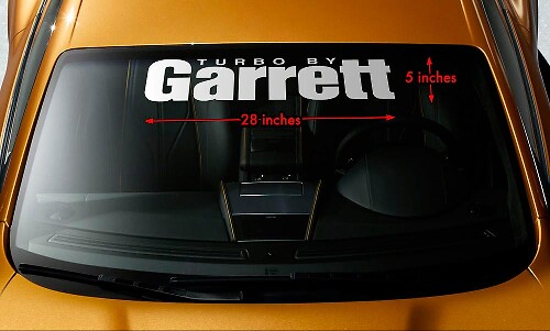Calcomanía adhesiva de vinilo para parabrisas Turbo by Garrett