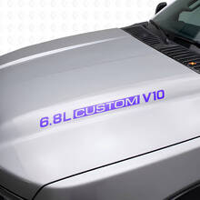 Vinilos adhesivos para capó personalizados V10 6.8L para Musclecar F-250/350 Super Duty Excursion_2