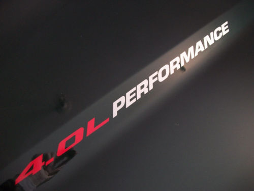 Calcomanías de vinilo para capó de alto rendimiento 4.0L para Jeep Wrangler