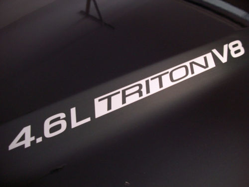 4.6L Triton V8 (par) Calcomanías de capó emblema Ford F150 F250