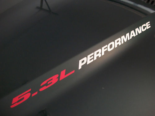 Kit de vinilo decorativo para capó de alto rendimiento 5.3L para Chevy Silverado GMC Sierra