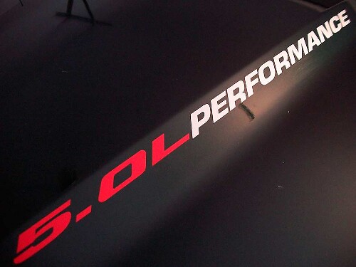 Juego de vinilos decorativos para capó de 5.0L Performance para Musclecar Truck