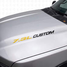 Juego de adhesivos de vinilo personalizados para capó 7.3L para camión Musclecar F250 F350_10