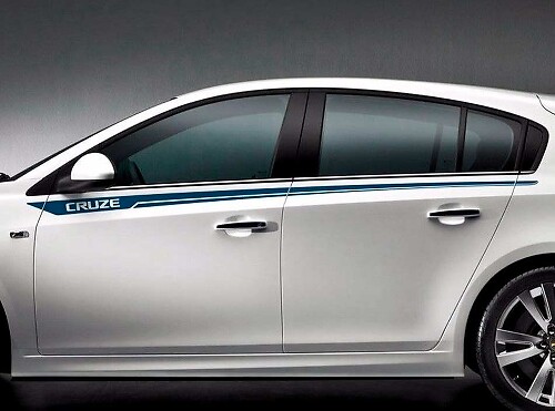 Juego de adhesivos de vinilo con línea decorativa lateral para puertas para Chevrolet Cruze