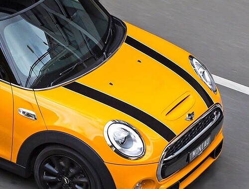 Mini Cooper F56 Hood Stripes Graphics Sticker Decal John Cooper Works Stripe-1
