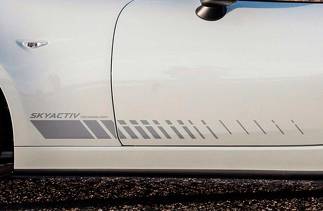 Mazda MX5 Miata, panel de puerta, franja lateral, calcomanía gráfica Skyactiv 1