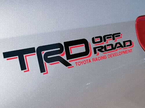 Calcomanías de vinilo estilo Off Road TRD para panel cuarteado Toyota Tacoma Tundra