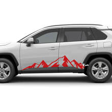 Etiqueta engomada de las puertas laterales del panel basculante de las montañas para Toyota Rav4 Rav 4
 2
