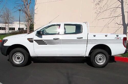 Calcomanía Vinilo de Franjas Laterales Cónicas para Ford Ranger 2012-2020