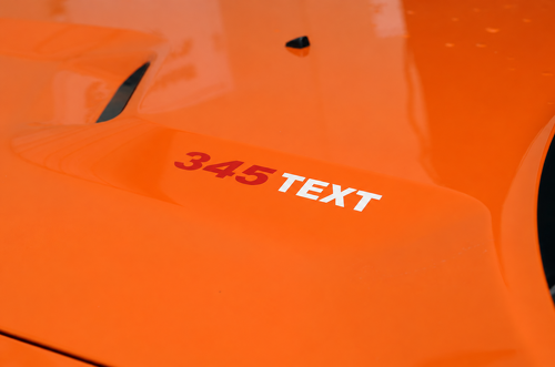 345 Texto Personalizado Juego de Letras Calcomanía de Vinilo para Capó para Dodge Challenger