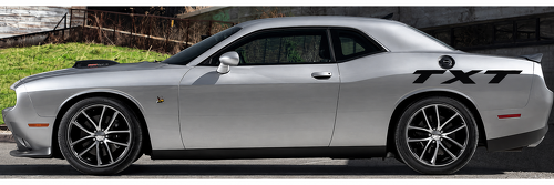 Custom Text Wide Italic Lettering Guardabarros trasero Adhesivo de vinilo para Dodge Challenger SRT, Hellcat