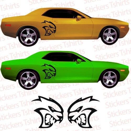 Vinilo adhesivo de puerta estilo Hellcat para Dodge Challenger