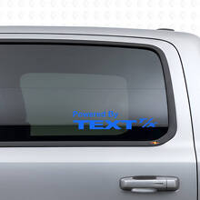 Impulsado por con texto personalizado Juego de vinilos para ventana lateral para Dodge Ram_2