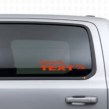 Impulsado por con texto personalizado Juego de vinilos para ventana lateral para Dodge Ram_4