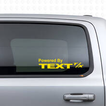 Impulsado por con texto personalizado Juego de vinilos para ventana lateral para Dodge Ram_5