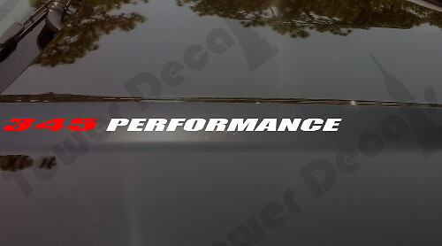 Juego de calcomanías de vinilo para capó 345 Performance para Dodge Ram Charger y Magnum