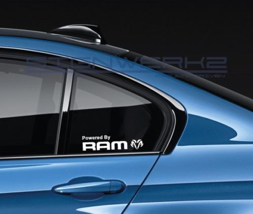 Powered By Ram Decal Sticker logo emblema RAM SRT HEMI MOPAR par