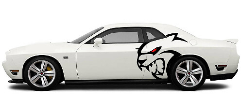 Juego de calcomanías de vinilo para aletas traseras Hellcat para Dodge Challenger