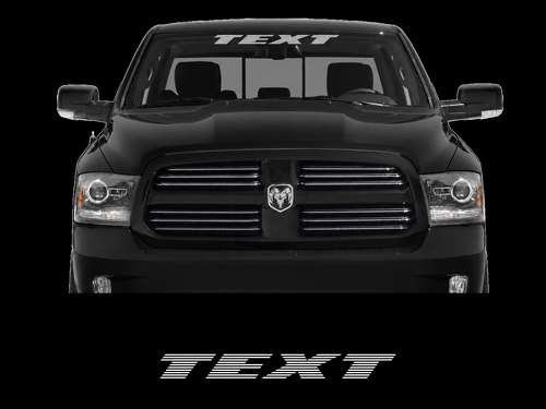 Texto personalizado 30 DODGE Parabrisas delantero Ventana Banner Calcomanía Calcomanía Dodge ram
