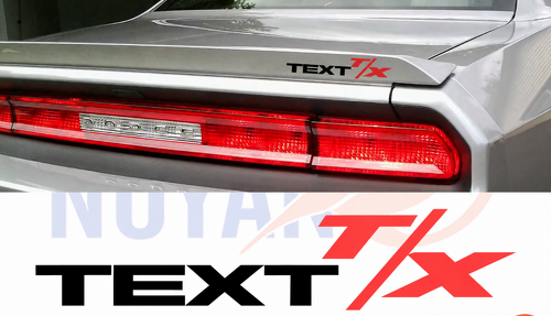Set de calcomanías de vinilo para lateral con emblema Custom Text T/X para Dodge Challenger