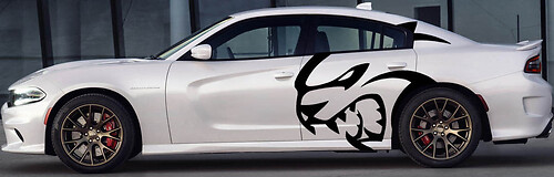 Calcomanía de vinilo lateral con logo Hellcat para Dodge Charger Hellcat 2015-2023