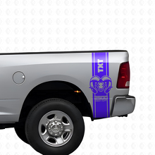 Kit de calcomanías de vinilo con franjas laterales traseras personalizadas Hemi para Dodge Ram 1500 2500_2