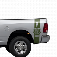 Kit de calcomanías de vinilo con franjas laterales traseras personalizadas Hemi para Dodge Ram 1500 2500_3