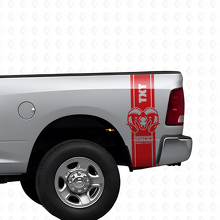 Kit de calcomanías de vinilo con franjas laterales traseras personalizadas Hemi para Dodge Ram 1500 2500_4