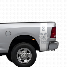 Kit de calcomanías de vinilo con franjas laterales traseras personalizadas Hemi para Dodge Ram 1500 2500_5