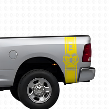 Kit de calcomanías de vinilo con franjas laterales traseras personalizadas Hemi para Dodge Ram 1500 2500_6