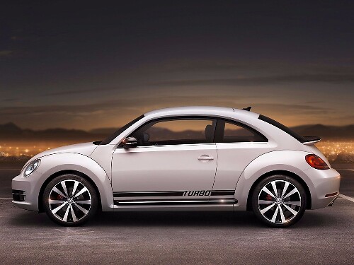 Kit de calcomanías de vinilo con franjas laterales estilo Turbo para Volkswagen Beetle 2012-2016