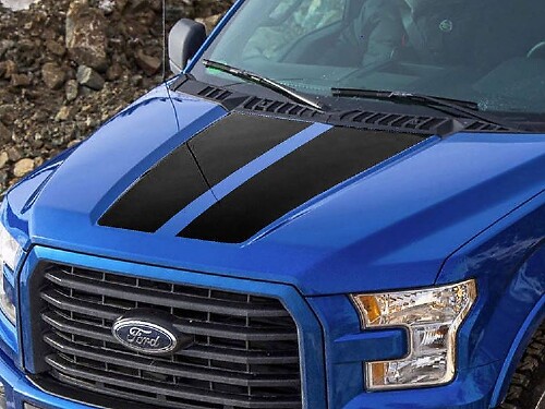 Ford F-150 2015-2016 Calcomanía de rayas gráficas para capó F150 4
