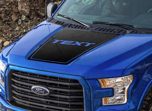 Pegatina de texto personalizado para capó, gráfico de franja lateral para Musclecar camión 2015-2016