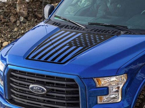 Ford F-150 2015-2016 EE. UU. Bandera capucha gráficos lateral raya calcomanía