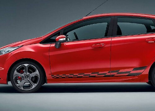 Pegatina de vinilo con bandera a cuadros de carreras para la puerta del Musclecar Fiesta Mk7 5