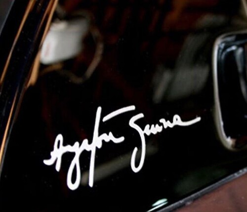 Vinilo adhesivo para ventana con firma de Ayrton Senna