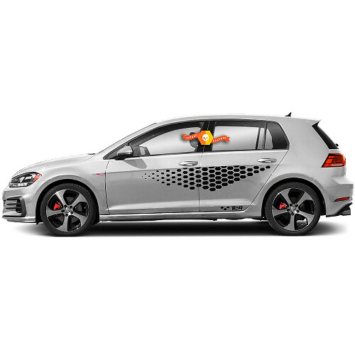 Juego de vinilos decorativos tipo panal para puerta lateral TCR para Volkswagen Golf