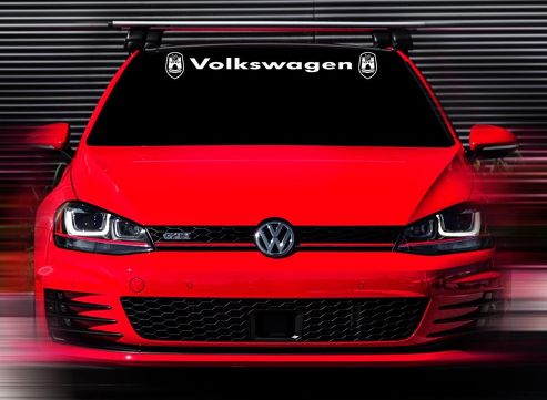 48 x 4,5 nuevo Volkswagen GTI Wolfsburg blanco personalizado parabrisas calcomanía