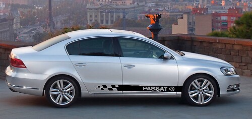 2X volkswagen PASSAT falda lateral vinilo cuerpo calcomanía emblema logo