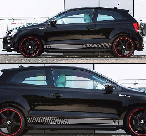 Calcomanía pegatina Racing Stripes Kit para Volkswagen VW Polo R Fender parachoques Panel gt