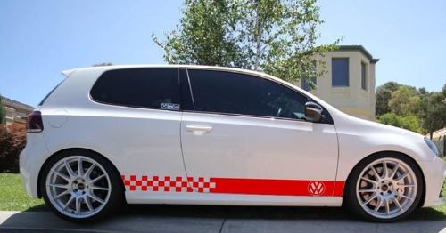 Calcomanía pegatina kit de rayas para Volkswagen Golf Mk4 Mk5 Mk6 Mk7 emblema insignia cuerpo