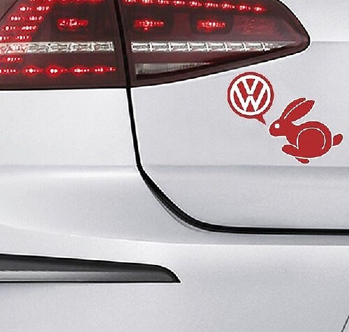 Adhesivo de vinilo lateral VW Rabbit Bunny para Volkswagen