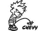 Pee en Chevy Pegatina de Vinilo Divertida para Coches