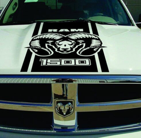 Calcomanía de Vinilo de Rayas Estilo Hemi para Dodge Ram 1500 2500HD 3500HD
