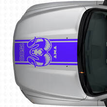 Vinilo adhesivo personalizado con franja para capó Hemi para Dodge Ram 1500 2500_2