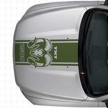 Vinilo adhesivo personalizado con franja para capó Hemi para Dodge Ram 1500 2500_3
